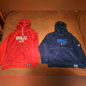 Bugle boy jeans Co, Red and Blue pull over hoodies size L